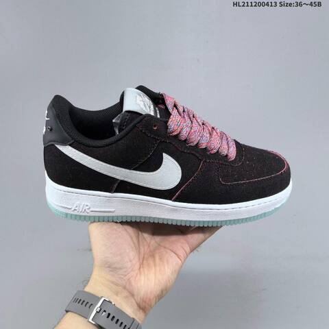 Nike Air Force 1 07 Black Silver White Multicolor EU 36-45 Sneaker - Unisex (BS-60784)