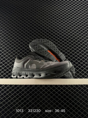 On Cloudflow 5 Black Dark Gray Orange EU 36-45 Running Shoe Running Sneakers - Unisex (BS-85482)