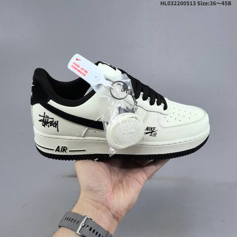 Nike Air Force 1 07 Low Stussy Off White Black EU 36-45 Sneaker - Unisex (BS-60374)