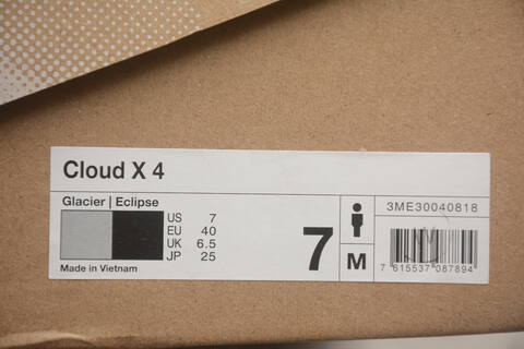 On Running Cloud X 4 3ME30040818 Glacier Grey Black Neon Green US 7 EU 40 UK 6 5 JP 25 Running Shoe Running Sneakers - Men's (BS-59775)