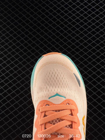 HOKA ONE ONE Bondi 9 Peach Orange Teal Yellow Gray EU 36-42 Running Shoe Running Sneakers - Unisex (BS-86547)