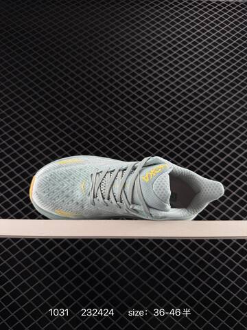 HOKA ONE ONE Clifton 10 Light Blue Yellow EU 36-46 Running Shoe Running Sneakers - Unisex (BS-86404)