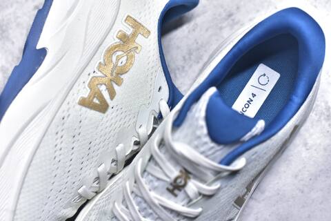 HOKA Rincon 4 White Blue Gold Running Shoe Running Sneakers (BS-59406)