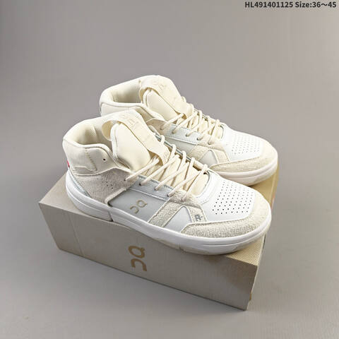 On Running THE ROGER CLUBHOUSE Mid HL491401125 Cream White Off White EU 36-45 Sneaker Casual Sneakers - Unisex (BS-69764)
