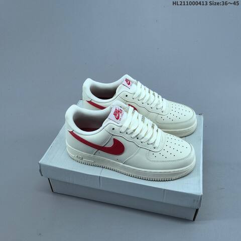 Nike Air Force 1 07 Off White Red EU 36-45 Sneaker - Unisex (BS-60781)