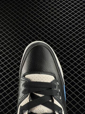 Jordan Air Jordan 3 Retro Rare Air Black Grey Blue Cream Red EU 36-47 Basketball Shoe - Unisex (BS-81263)