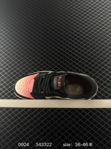 Jordan Air Jordan 1 Low Black Sail Pink Red EU 36-46 Sneaker - Unisex (BS-80643)