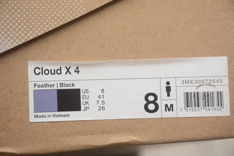 On Running Cloud X 4 3ME30072545 Feather Black US 8 EU 41 UK 7 5 JP 26 Running Shoe Running Sneakers - Men's (BS-59779)