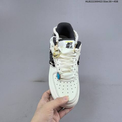 Nike Air Force 1 07 LV8 FJ7740-071 Off White Dark Grey White Blue Gold EU 36-45 Sneaker - Unisex (BS-60565)