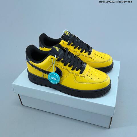 Nike Air Force 1 07 Low Yellow Black EU 36-45 Sneaker - Unisex (BS-61553)