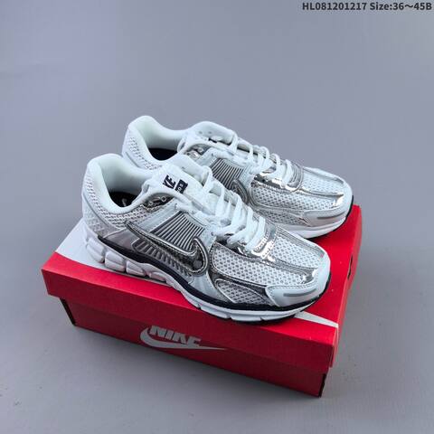 Nike Zoom Vomero 5 White Silver Black Grey EU 36-45 Running Shoe - Unisex (BS-62609)