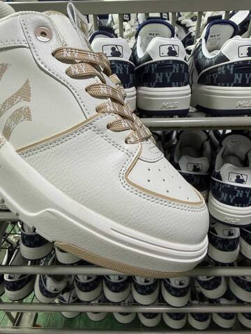 MLB Chunky Liner 3 ASXM046 Off White Beige Gold Skate Shoe Skate Sneakers (BS-86884)