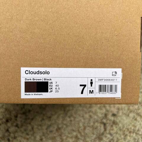 LOEWE x On Cloudsolo 3MF30664611 Dark Brown Black US 7 EU 40 UK 6 5 JP 25 Running Shoe Running Sneakers - Men's (BS-87038)
