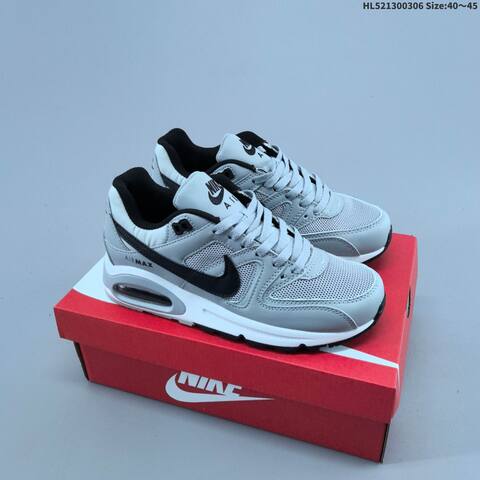 Nike Air Max Command Leather Grey Black White EU 40-45 Running Shoe - Men's (BS-61457)