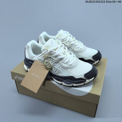 ASICS GEL-NYC Cream White Black EU 36-46 Running Shoe Running Sneakers - Unisex (BS-69132)