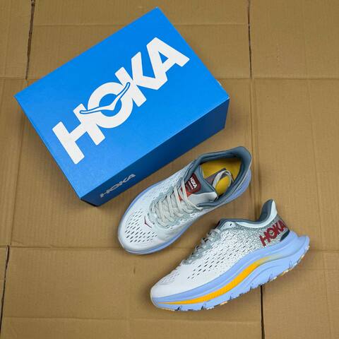 HOKA Kawana White Light Blue Yellow Red Grey Running Shoe Running Sneakers (BS-86922)