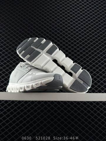 On Cloud 6 Light Grey White Dark Grey EU 36-46 Running Shoe Running Sneakers - Unisex (BS-85540)