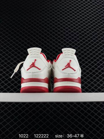 Jordan Air Jordan 4 Retro White Red EU 36-47 Basketball Shoe - Unisex (BS-80458)