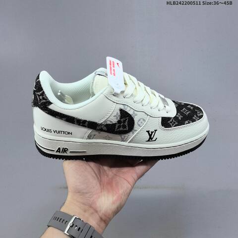 Nike Air Force 1 07 LV8 NH0601-602 Off White Black Grey EU 36-45 Sneaker - Unisex (BS-60414)