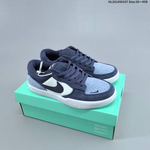 Nike SB Force 58 Navy Blue Light Blue White EU 36-45 Skate Shoe - Unisex (BS-62162)