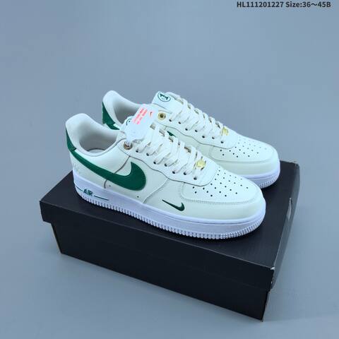 Nike Air Force 1 07 Sail White Dark Green Gold EU 36-45 Sneaker - Unisex (BS-62402)