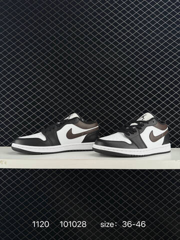 Jordan Air Jordan 1 Low White Black Brown EU 36-46 Sneaker - Unisex (BS-80223)
