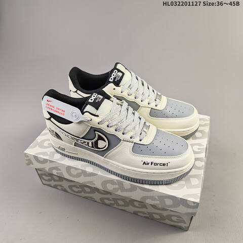 Nike Air Force 1 07 Low Off White Black Grey EU 36 45 Sneaker EU 36-45 - Unisex (BS-63015)
