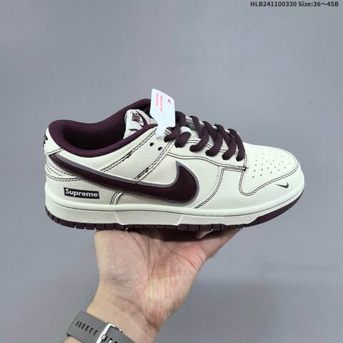 Nike Dunk SB Low Off White Burgundy Grey White EU 36-45 Skate Shoe - Unisex (BS-61030)