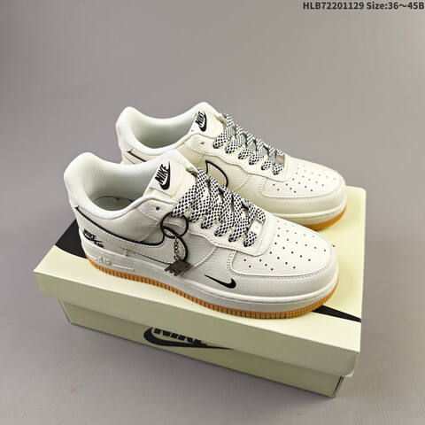 Nike Air Force 1 07 LV8 CS5288-053 Off White Black EU 36-45 Sneaker - Unisex (BS-62971)