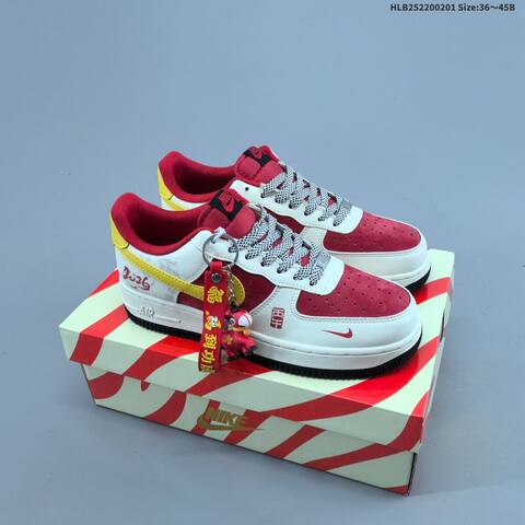 Nike Air Force 1 07 LV8 White Red Yellow Black EU 36-45 Sneaker - Unisex (BS-61605)