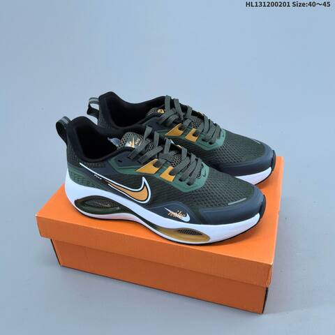 Nike Zoom WINFLO Dark Green Gold White Black EU 40-45 Running Shoe - Men's (BS-61607)