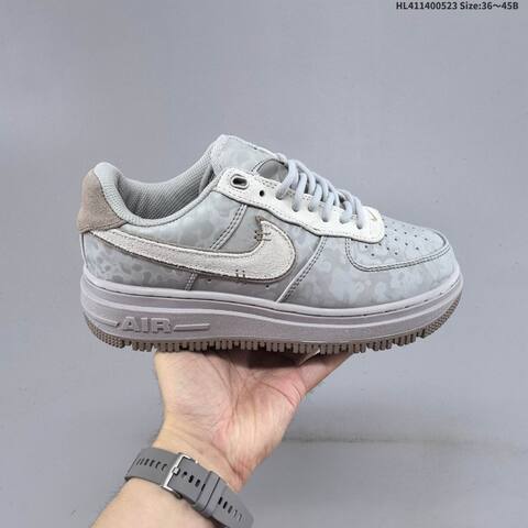 Nike Air Force 1 Low Luxe Grey White Brown EU 36-45 Sneaker - Unisex (BS-60202)