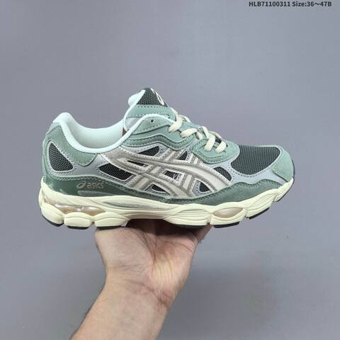 ASICS GEL-NYC Grey Green Cream EU 36-47 Running Shoe Running Sneakers - Unisex (BS-69000)