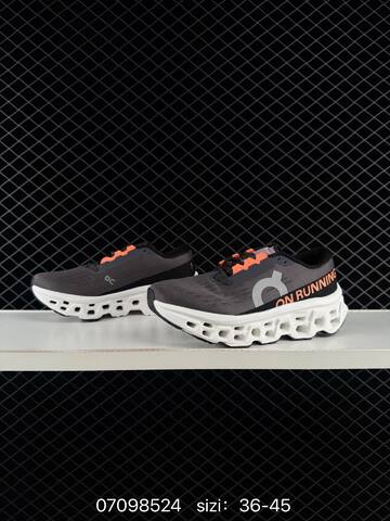 On Running Cloudmonster 3 Dark Grey White Orange Black EU 36-45 Running Shoe Running Sneakers - Unisex (BS-85063)