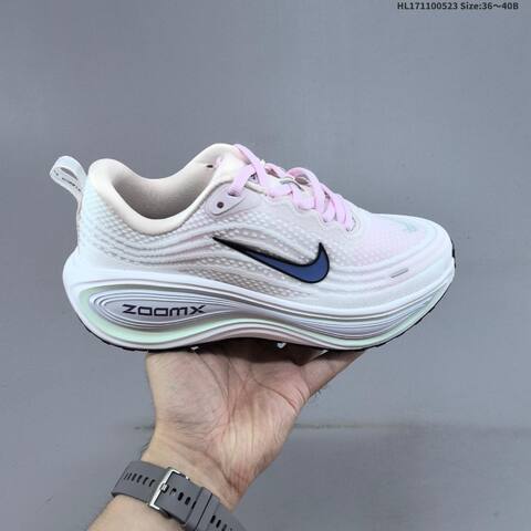 Nike Vomero Plus ReactX Air Zoom White Pink Light Green Navy EU 36 40 Running Shoe EU 36-40 - Unisex (BS-60191)