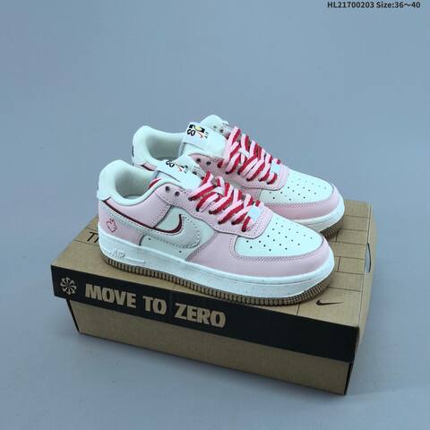 Nike Air Force 1 07 Pink White Red Brown EU 36-40 Sneaker - Unisex (BS-61552)