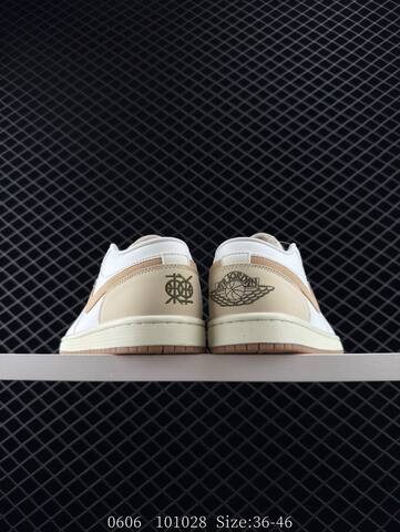 Jordan Air Jordan 1 Low IB8855 121 White Beige Tan Cream Gum Brown EU 36-46 Sneaker - Unisex (BS-81254)