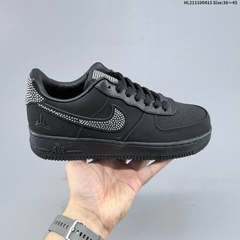 Nike Air Force 1 07 Black Silver EU 36-45 Sneaker - Unisex (BS-60783)