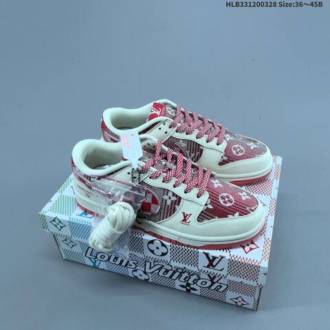 Nike Dunk SB Low Louis Vuitton Off White Red EU 36-45 Skate Shoe - Unisex (BS-61072)