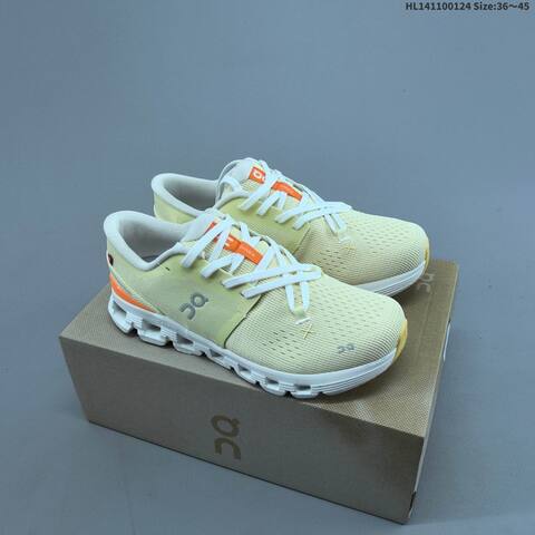 On Cloud X 4 Pale Yellow White Orange EU 36-45 Running Shoe Running Sneakers - Unisex (BS-69700)