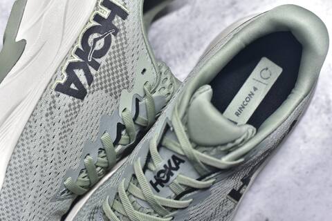 HOKA Rincon 4 Light Sage Off White Black Running Shoe Running Sneakers (BS-59403)
