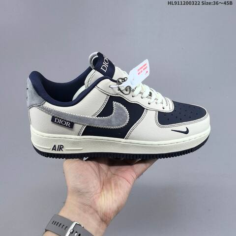 Nike Air Force 1 07 Sail Navy Blue Grey EU 36-45 Sneaker - Unisex (BS-61182)