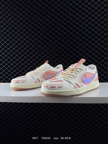 Jordan Air Jordan 1 Low Sail Peach Iridescent Cream Gum EU 36-46 Sneaker - Unisex (BS-80696)