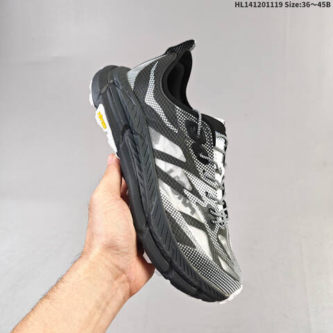 HOKA ONE ONE Mafate Speed 4 Black White Yellow EU 36-45 Trail Shoe Trail Running Sneakers - Unisex (BS-69469)