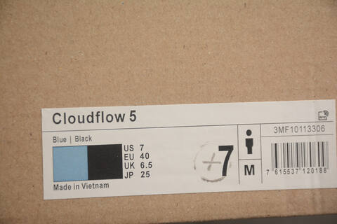 On Cloudflow 5 Light Blue Black Grey US 7 EU 40 UK 6 5 JP 25 Running Shoe Running Sneakers - Men's (BS-59849)