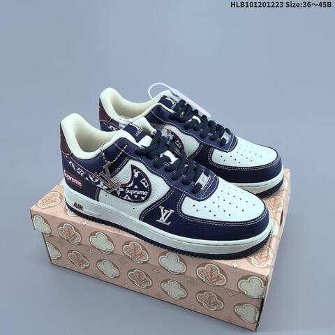 Nike Air Force 1 07 White Navy Maroon EU 36-45 Sneaker - Unisex (BS-62502)