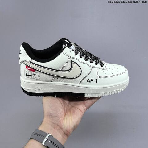 Nike Air Force 1 07 LV8 White Black Red EU 36-45 Sneaker - Unisex (BS-61193)