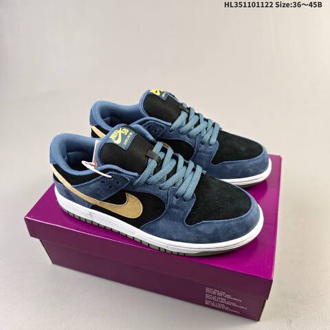 Nike SB Dunk Low Black Blue Red White Olive EU 36-45 Skate Shoe - Unisex (BS-63256)
