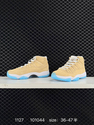 Jordan Air Jordan 11 Retro Khaki White Light Blue EU 36-47 Basketball Shoe - Unisex (BS-80174)