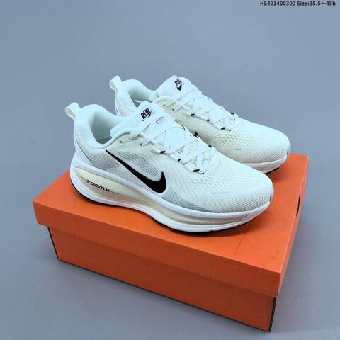 Nike Vomero 18 ReactX Air Zoom White Black Neon Green Orange EU 35 5-45 Running Shoe - Unisex (BS-61481)